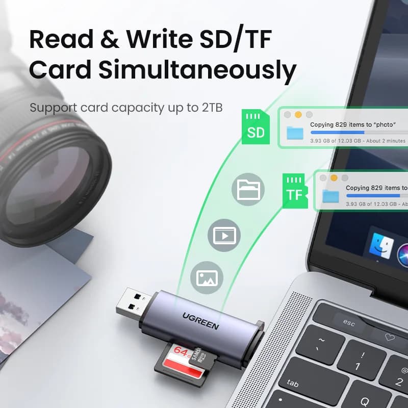 Čítačka kariet SD/MicroSD USB 3.0 & USB-C