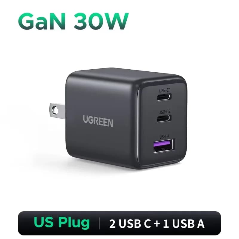 30W GaN USB-C PD nabíjačka, US zástrčka