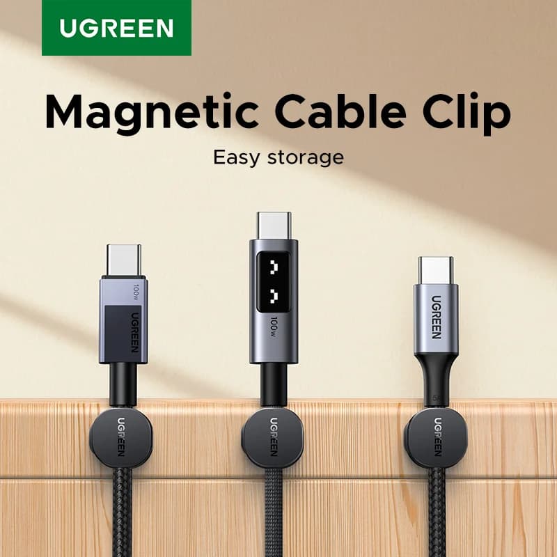 Magnetické klipy na organizáciu káblov na stôl