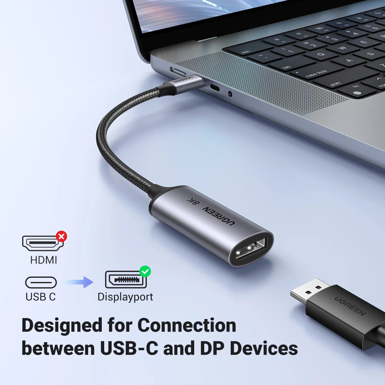 Adaptér USB-C na 8K DisplayPort 1.4