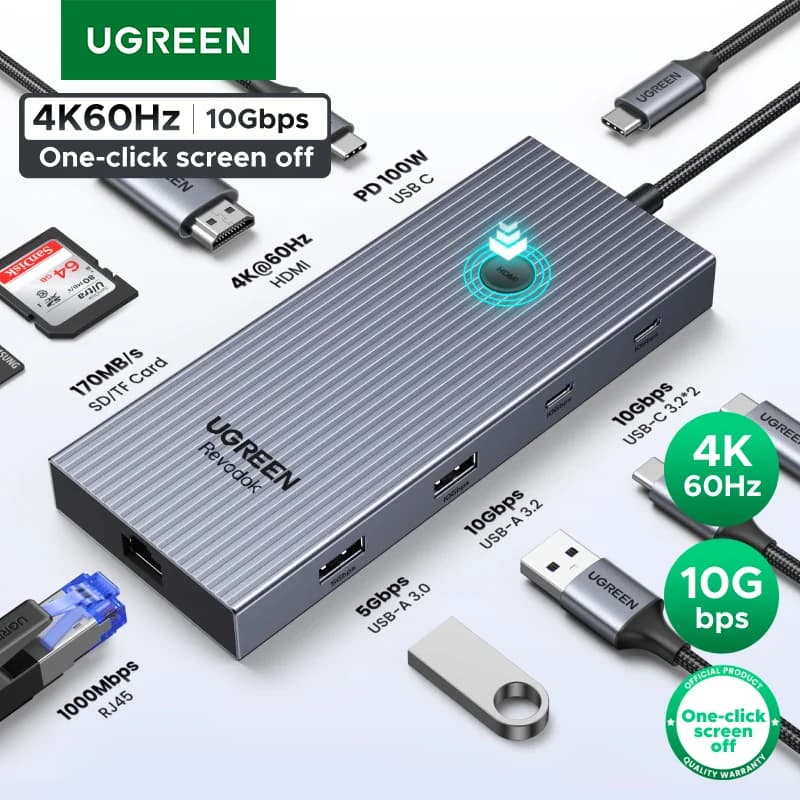 USB-C Hub s 4K HDMI, Ethernetom a 100W PD