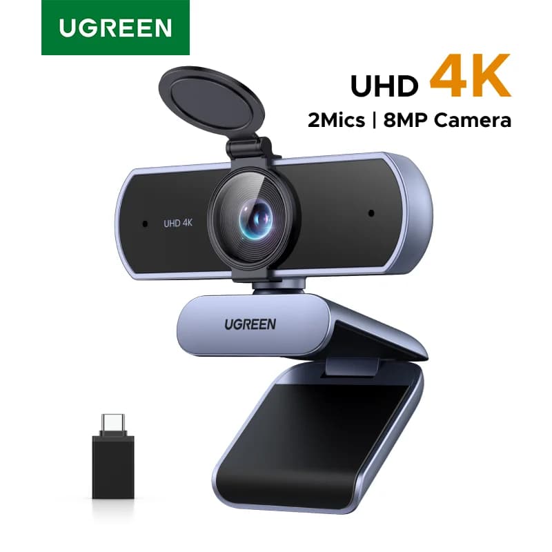 4K Webcam, 8MP, Auto Focus, Dual Mics
