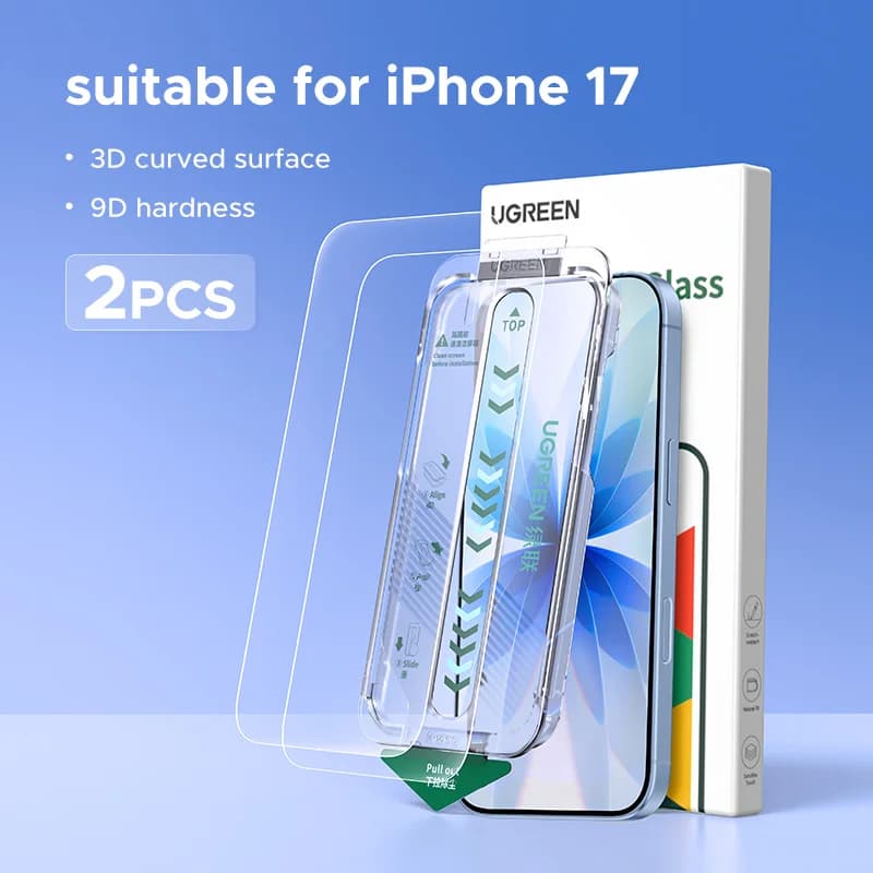 Ochrana displeja z kaleného skla pre iPhone, balenie po 2 ks