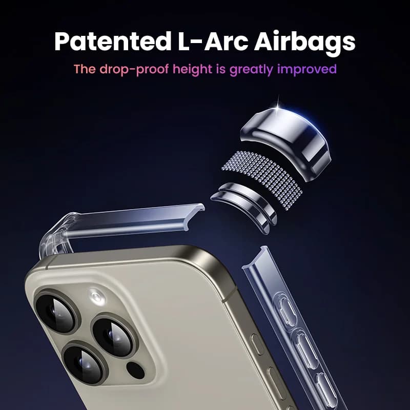 Priehľadný nárazuvzdorný ochranný kryt pre iPhone