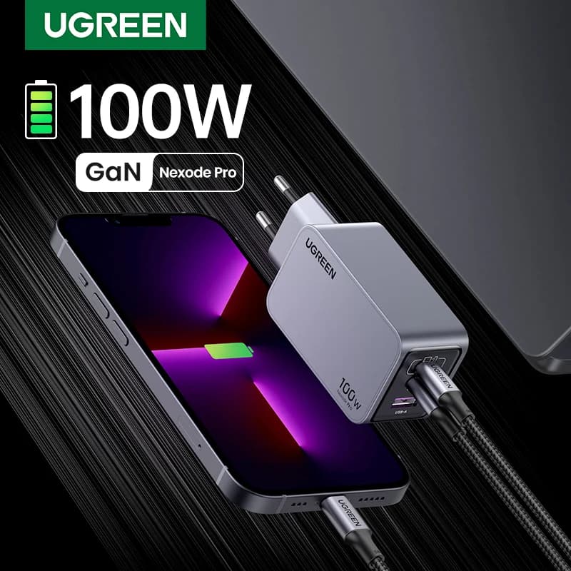 Rýchlonabíjačka 100W GaN USB-C, kórejská zásuvka