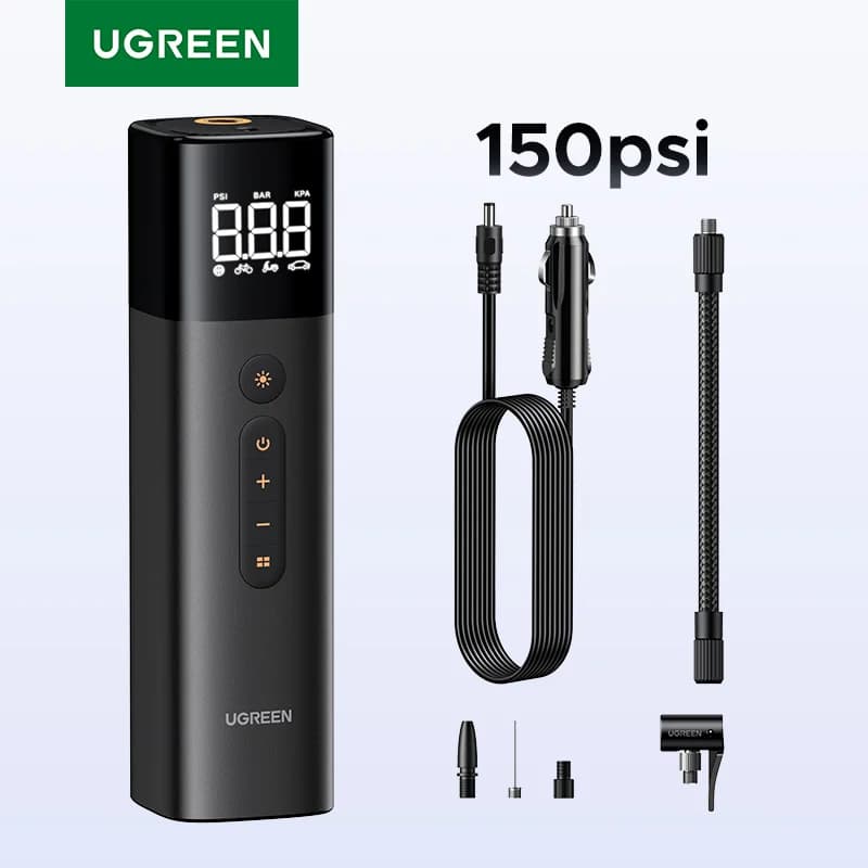 Prenosná digitálna pumpa na pneumatiky s LCD displejom