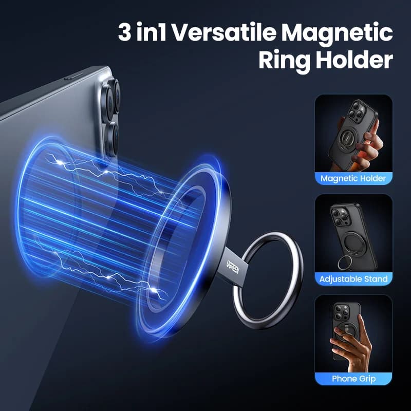 Magnetický držiak na telefón s krúžkom 360°